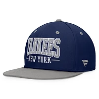 Casquette Snapback Fanatics bleu marine/gris New York Yankees Fundamental Bold Snapback pour hommes
