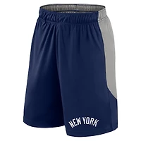 Short en polyester bleu marine/gris pour homme Fanatics New York Yankees Launch
