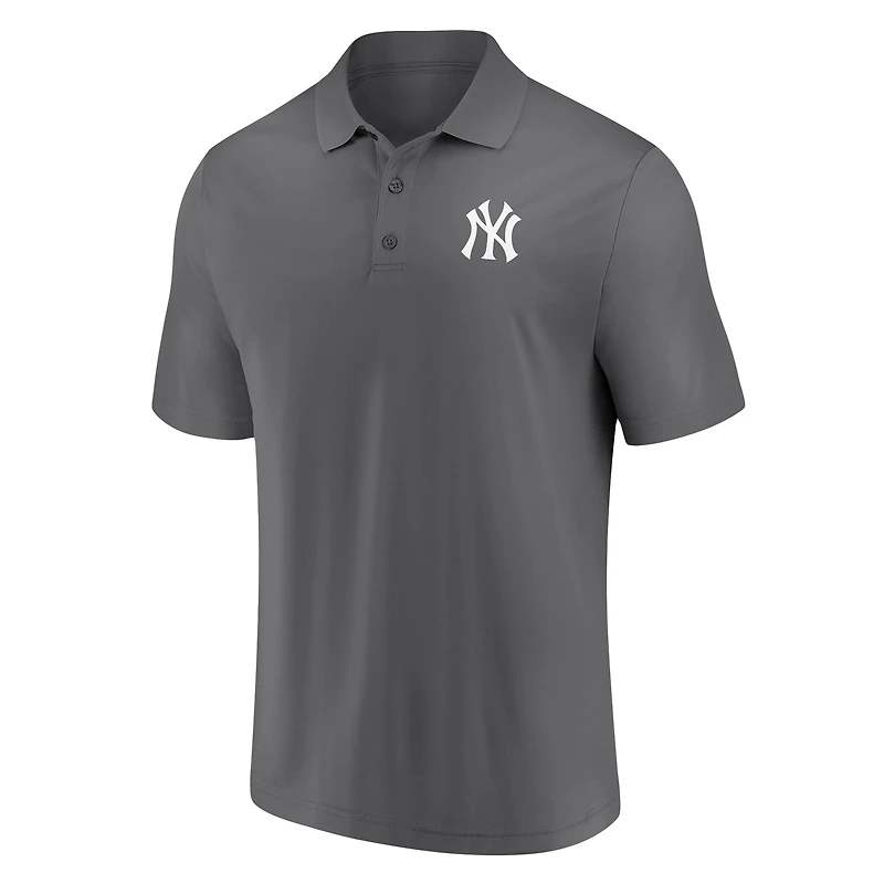 Ensemble polo Fanatics pour hommes bleu marine/gris New York Yankees
