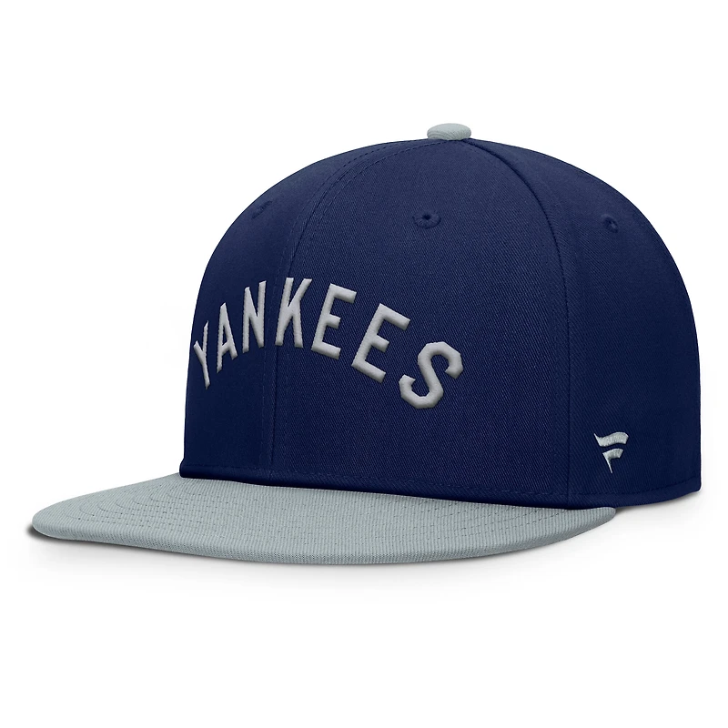 Casquette ajustée Fanatics pour homme bleu marine/gris des Yankees de New York