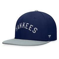 Casquette ajustée Fanatics pour homme bleu marine/gris des Yankees de New York