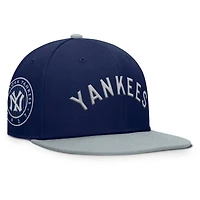 Casquette ajustée Fanatics pour homme bleu marine/gris des Yankees de New York