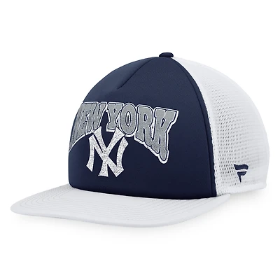 Men's Fanatics Navy/White New York Yankees Heritage Foam Front Trucker Snapback Hat