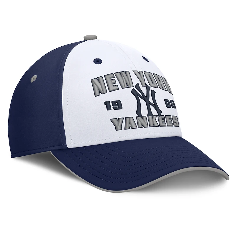 Men's Fanatics Navy/White New York Yankees Jammed Structured Flex Hat