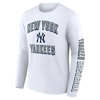Ensemble de deux t-shirts combo fanatiques pour hommes bleu marine/blanc New York Yankees
