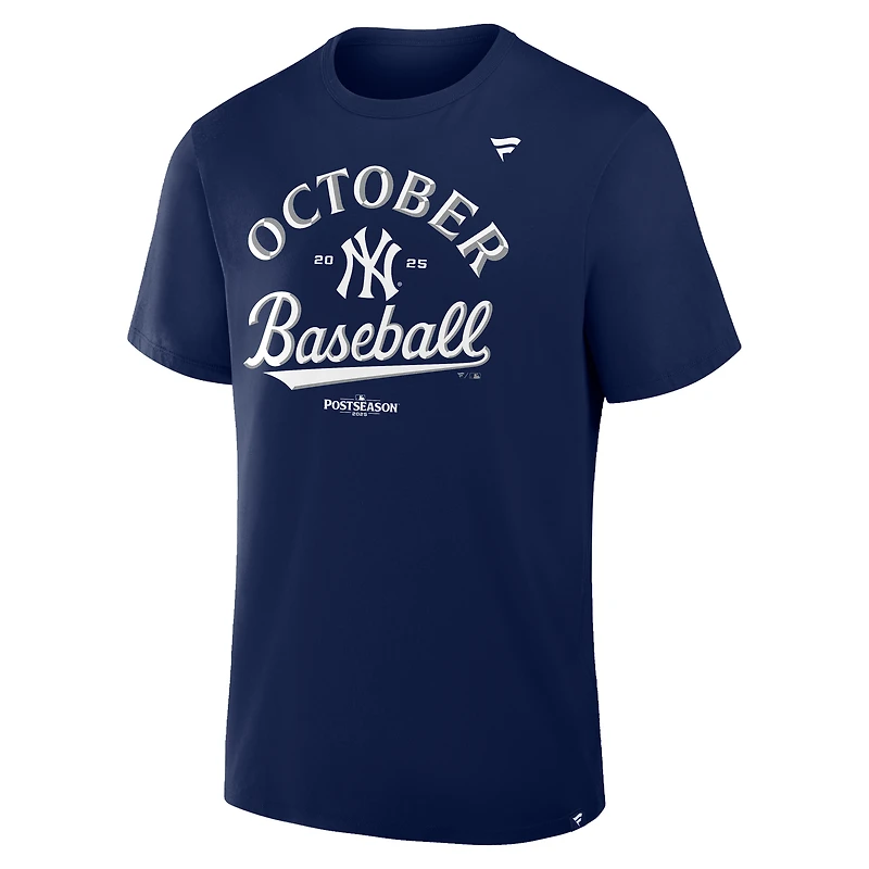 Men's Fanatics  Navy New York Yankees 2025 MLB Postseason Locker Room T-Shirt