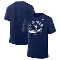 Men's Fanatics  Navy New York Yankees 2025 MLB Postseason Locker Room T-Shirt