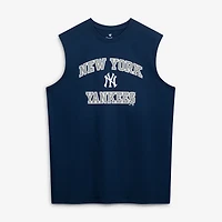Débardeur homme Fanatics bleu marine New York Yankees, grandes tailles, motif cœur et âme