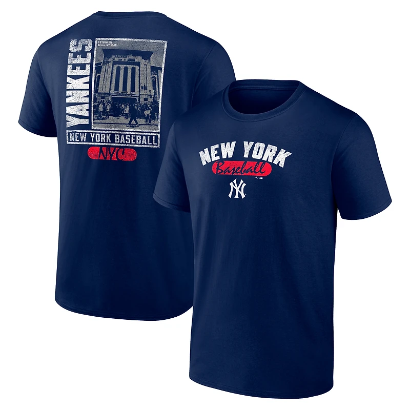 T-shirt Fanatics bleu marine pour homme, motif Flyer des Yankees de New York