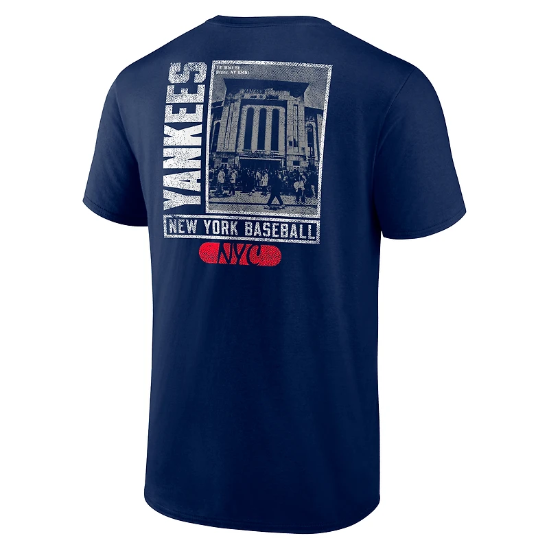 T-shirt Fanatics bleu marine pour homme, motif Flyer des Yankees de New York
