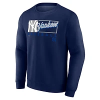 Men's Fanatics Navy New York Yankees Focus Fleece Pullover Sweatshirt
