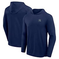 T-shirt à capuche manches longues Fanatics bleu marine New York Yankees Front Office Power Mono pour homme
