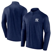 Veste zippée quart de tour raglan bleu marine New York Yankees pour homme