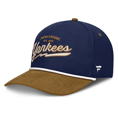 Casquette ajustable Fanatics Navy New York Yankees Heritage Concourse A-Frame pour homme