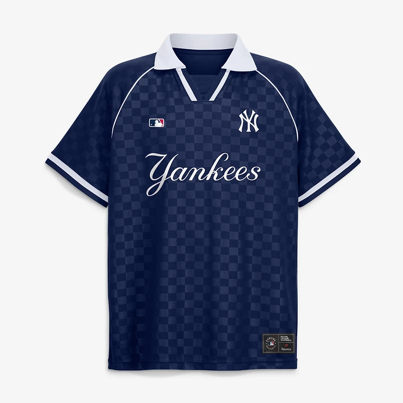 Men's Fanatics  Navy New York Yankees Homerun Raglan V-Neck Polo