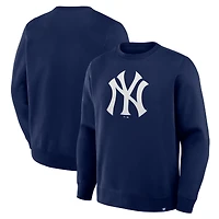 Sweat-shirt fanatique bleu marine pour homme avec logo principal des Yankees de New York