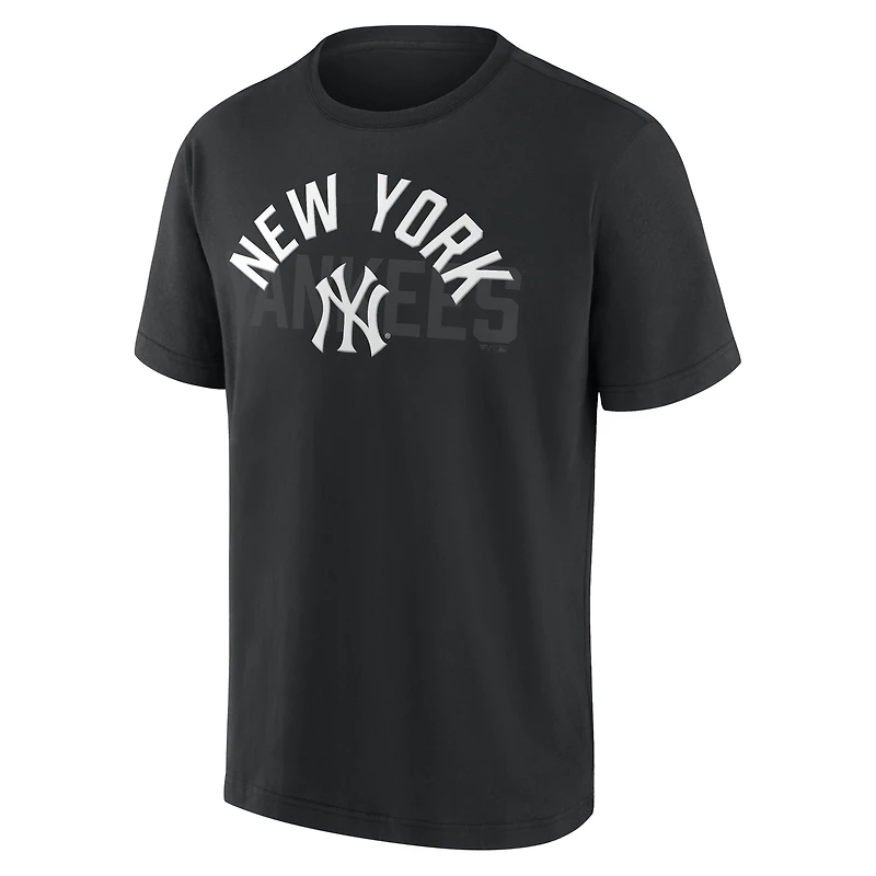T-shirt épais Fanatics New York Yankees Black Out pour homme