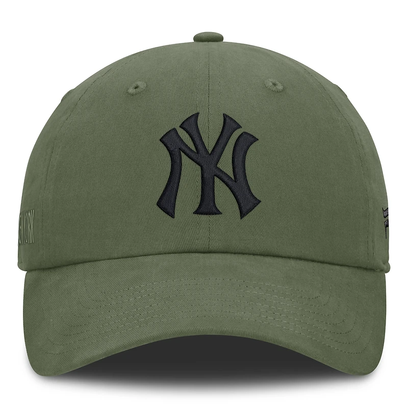 Men's Fanatics  Olive New York Yankees Pine Rider Adjustable Hat
