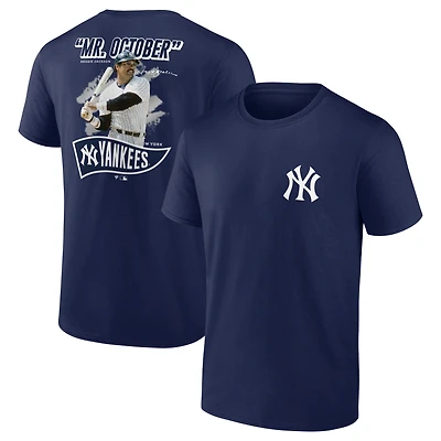 T-shirt homme Fanatics Reggie Jackson Athletic bleu marine New York Yankees, joueur retraité, avec surnom, nom et numéro
