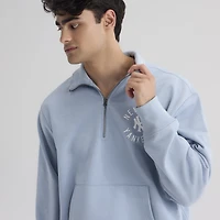 Men's Fanatics Sky Blue New York Yankees Iconic Terry Quarter-Zip Sweatshirt