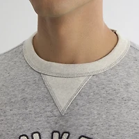 Men's Fanatics Steel Heather New York Yankees Iconic Terry Short Sleeve Sweatshirt