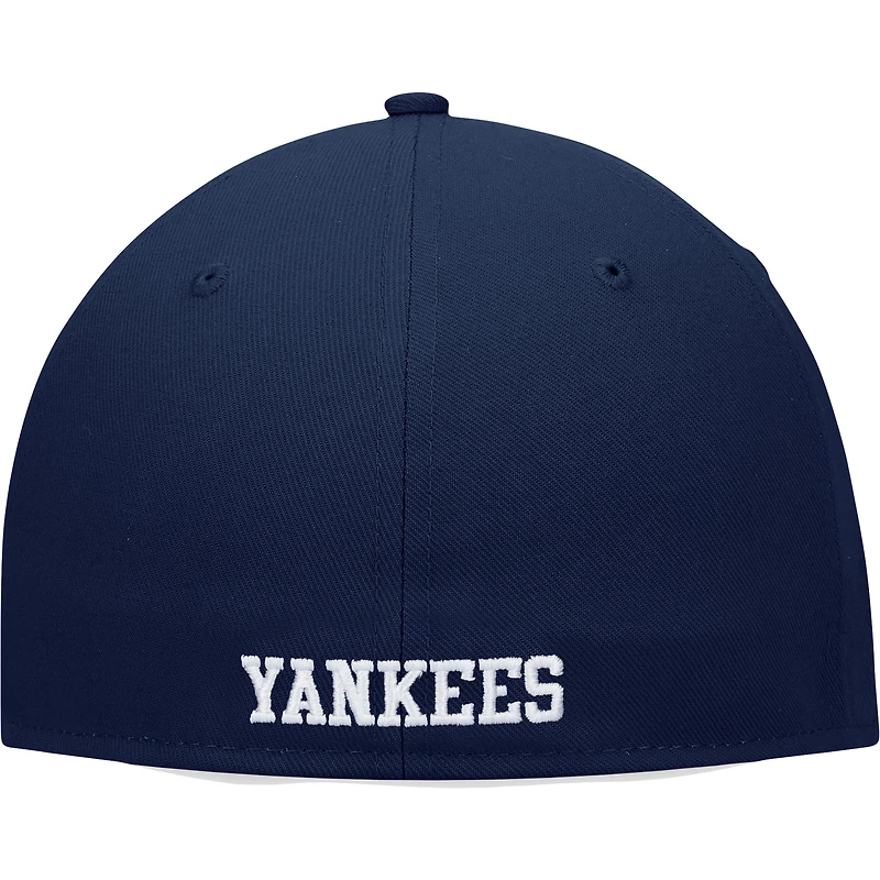 Casquette ajustée à blocs de couleurs emblématiques des New York Yankees Fanatics pour hommes, blanc/bleu marine