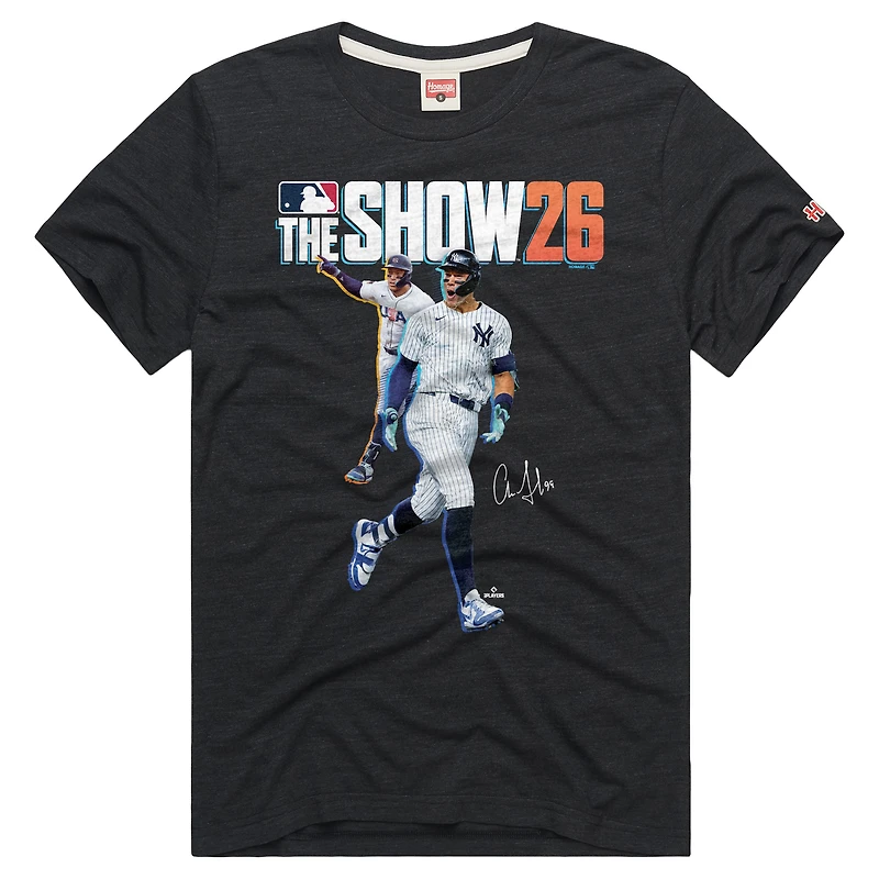 T-shirt graphique pour homme Hommage à Aaron Judge, couleur anthracite, New York Yankees, The Show 26