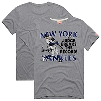 Men's Homage Aaron Judge Gray New York Yankees Graphic Player T-Shirt