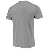Men's Homage Babe Ruth Heathered Gray New York Yankees Remix Jersey Tri-Blend T-Shirt