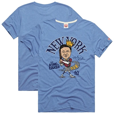 Men's Homage Babe Ruth Light Blue New York Yankees Graphic Player T-Shirt
