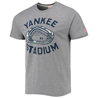 T-shirt triple mélange Homage Grey des Yankees de New York Yankee Stadium pour homme