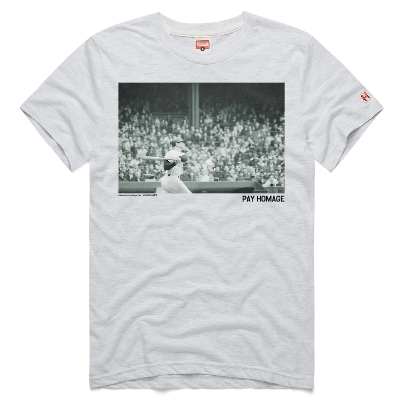 T-shirt graphique tri-blend pour homme, hommage à Mickey Mantle, en frêne, des Yankees de New York