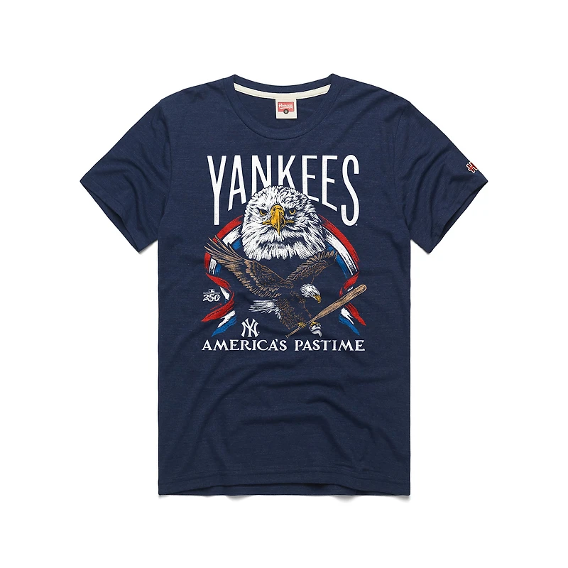 Men's Homage Navy New York Yankees America's Pastime Tri-Blend T-Shirt