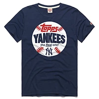 Men's Homage  Navy New York Yankees MLB x Topps Baseball The Real One Tri-Blend T-Shirt