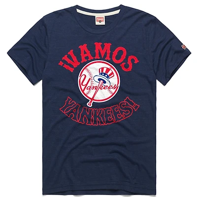 Men's Homage Navy New York Yankees Vamos Tri-Blend T-Shirt
