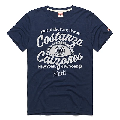 Men's Homage  Navy New York Yankees x Seinfeld Costanza's Calzones T-Shirt