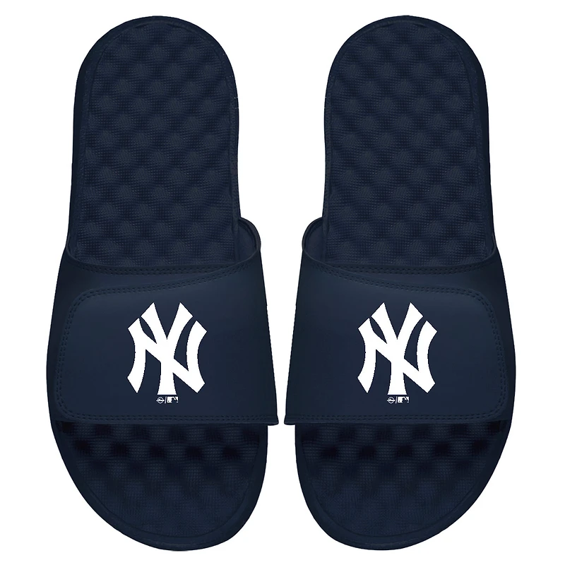 ISlide Navy New York Yankees Alternate Logo pour homme - Sandales à enfiler