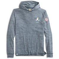 Men's johnnie-O Gray New York Yankees 2025 Ryder Cup Talon Lightweight Performance Hoodie T-Shirt