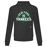 Sweat à capuche noir pour homme avec motif trèfle relais de la Saint-Patrick des Yankees New York