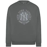 Sweat-shirt à enfiler Levelwear gris New York Yankees Luxe Signature Grain pour homme