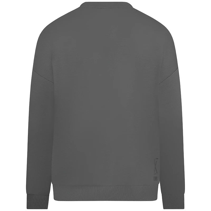 Men's Levelwear Gray New York Yankees Luxe Signature Grain Pullover Sweatshirt