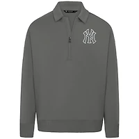 Pull à fermeture éclair quart de tour pour homme Levelwear gris New York Yankees Luxe Signature