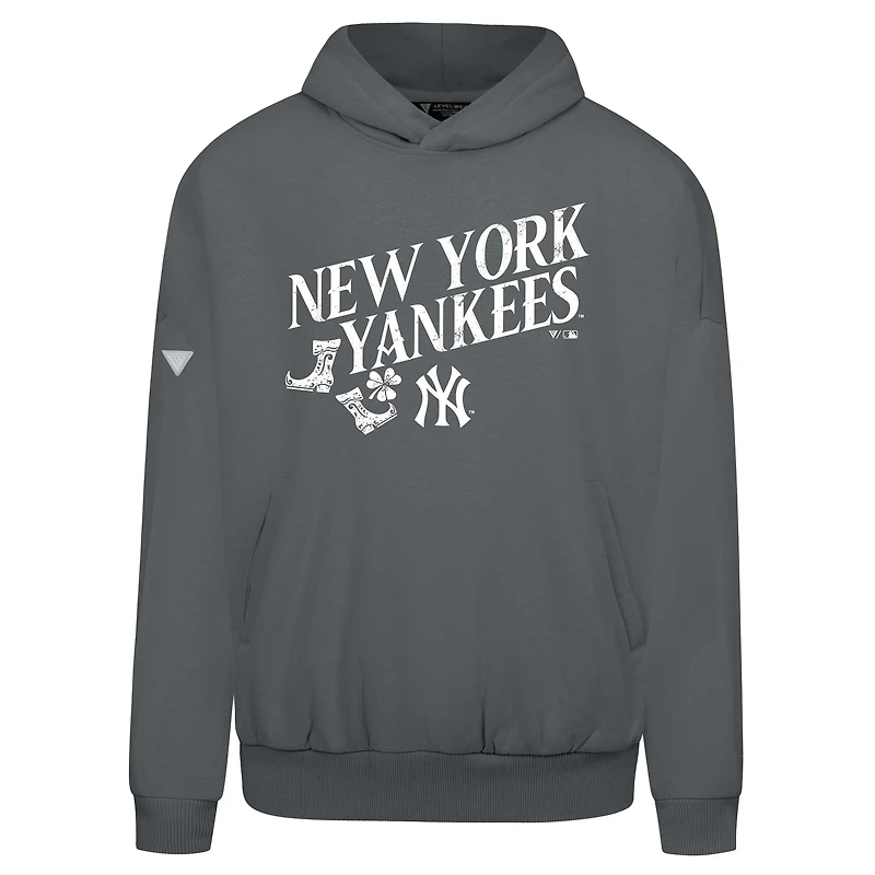 Sweat à capuche gris pour homme Levelwear New York Yankees St. Patrick's Day