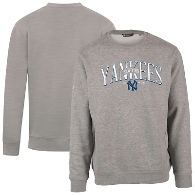 Men's Levelwear Heather Gray New York Yankees Cooperstown Collection Zane Vintage Pullover Sweatshirt