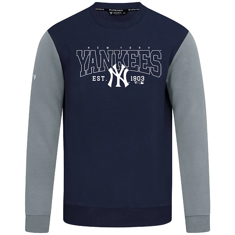Sweat-shirt bleu marine Levelwear pour homme, Accolade Ultimate Textbook, des Yankees de New York