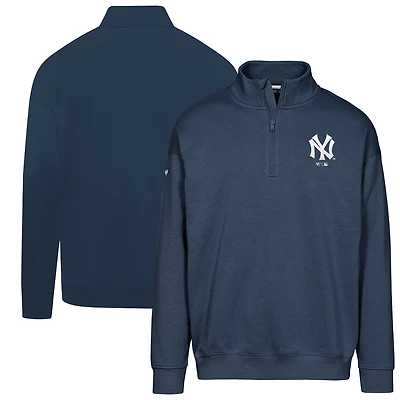Men's Levelwear Navy New York Yankees Cooperstown Collection Murray Quarter-Zip Sweatshirt
