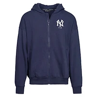 Men's Levelwear  Navy New York Yankees Uphill City Core Logo Full-Zip Hoodie