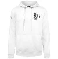 Men's Levelwear White New York Yankees Podium Grain Pullover Hoodie