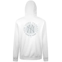 Sweat à capuche blanc motif grainé Podium des Yankees de New York pour homme