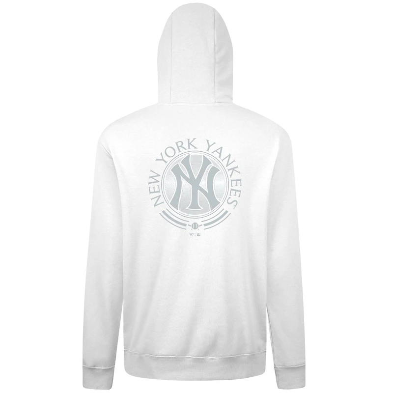 Men's Levelwear White New York Yankees Podium Grain Pullover Hoodie